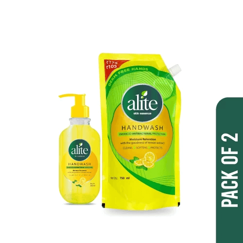 Alite Moisturizing Hand Wash 300ml + 750ml Refill pack for Germ Protection. Gentle on sensitive skin, a powerful germ fighter. Pack of 2.