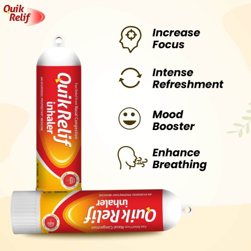 Quik Relif Inhaler for Cold, Cough & Blocked Nose - 0.5 ml