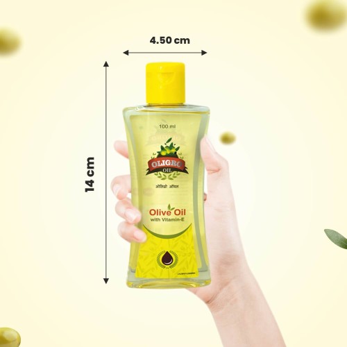 Oligro Olive Oil with Vitamin-E for Smooth and Moisturized Skin 100ml