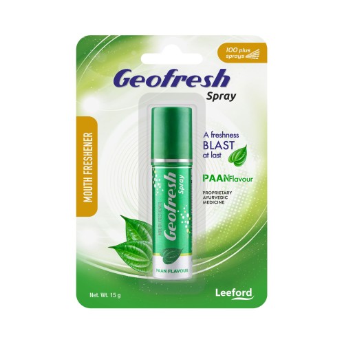 Geofresh Ayurvedic Paan Flavour Mouth Freshener Spray, Instant Germ Kill with Breath Freshener 15g