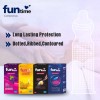 Funtime Condoms Combo, Black Grapes, Banana, Vanilla Flavour and Climax Control 10 Pcs Each - Pack of 4