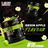 Megagrow BCAA Advance Supplement Powder Green Apple Flavor with Shaker - Zero Sugar | 29 Servings, 400gm